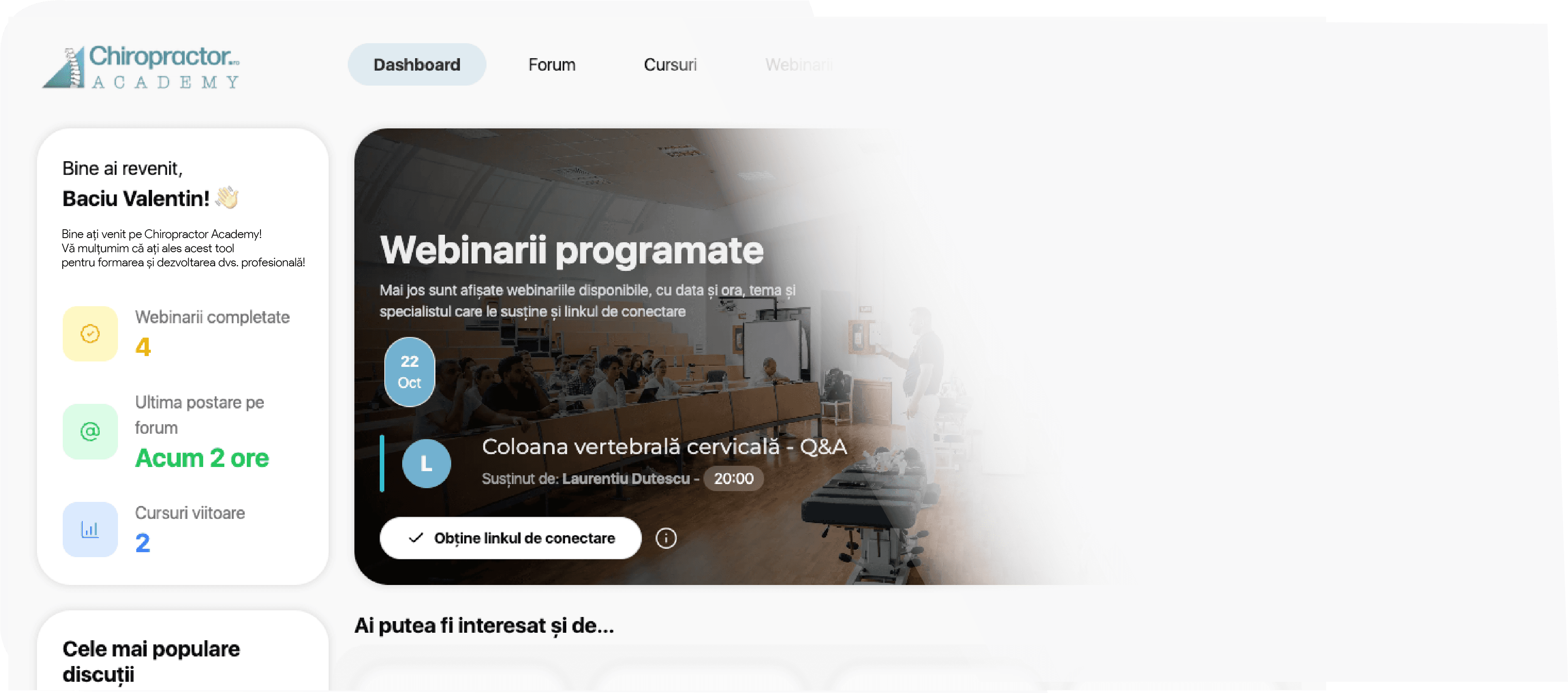 Dashboard Chiropractor Academy